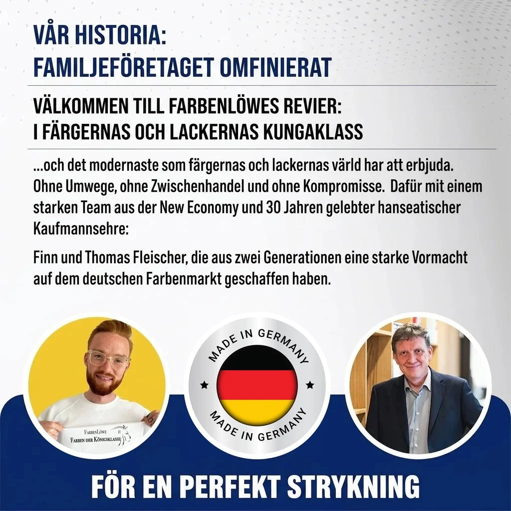 Familjeföretaget Farbenlöwe omdefinierar färg- och lackbranschen. Med Finn och Thomas, stolt 'Made in Germany'.