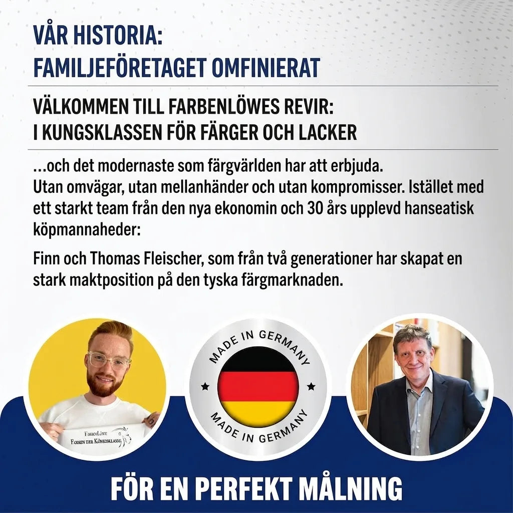 Farbenlöwe: Tyskt familjeföretag omdefinierar färgmarknaden, med Finn och Thomas Fleischer. "Made in Germany".