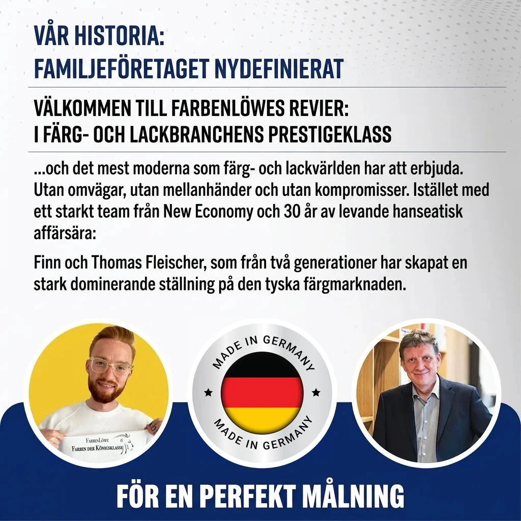 Farbenlöwe: Familjeföretag omdefinierar färg och lack med tysk kvalitet. Finn & Thomas Fleischer.